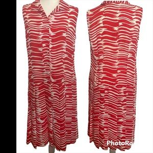 Cabi red and white sleeveless dress great condition size M